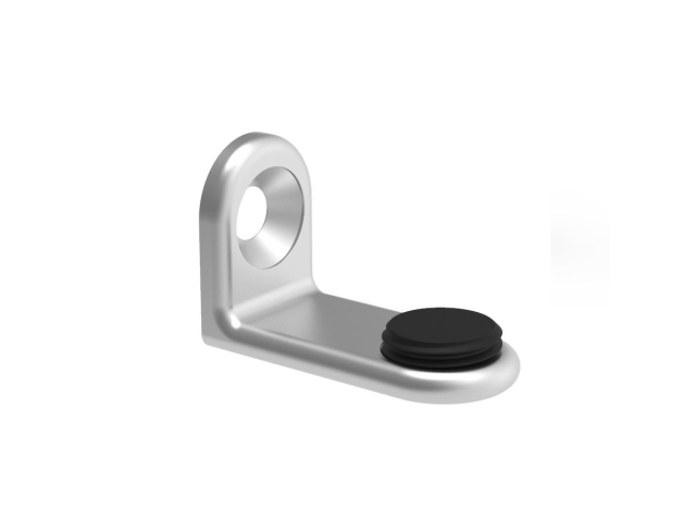 Support against glass falling out flat